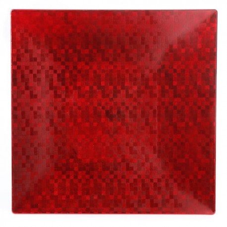 Plato GIBSON EVERYDAY base cuadrado rojo polipropileno garnier II