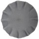 Set de 4 manteles redondos de poliester, color gris, marca CROWN BACCARA
