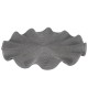 Set de 4 manteles redondos de poliester, color gris, marca CROWN BACCARA