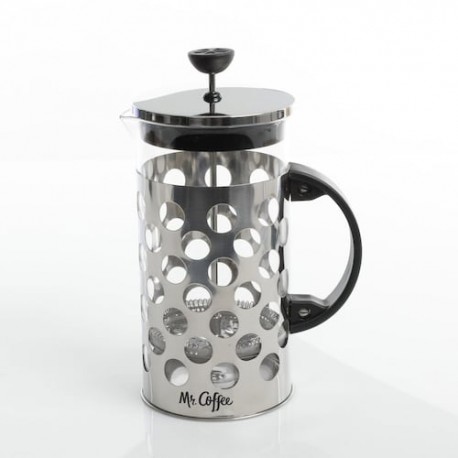 Prensa de café polka dot brew 32oz de acero inoxidabel con cuerpo de vidrio
