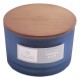 Vela 16oz jazmine - base de vidrio y tapa de madera