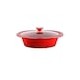 Appleton cacerola con trapa 2qt de ceramica ovalada color rojo