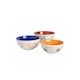 Set Laurie Gates 3 piezas tazones de cerámica pintados a mano decorados