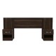 Cabecera King Size Con 2 Buros Havana Excelsior Color Chocolate