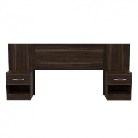 Cabecera King Size Con 2 Buros Havana Excelsior Color Chocolate