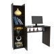 Escritorio con Librero Excelsior Napoli Color Chocolate Armable