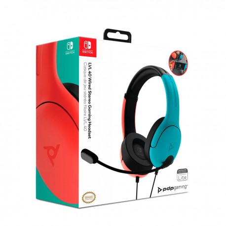 Headset PDP LVL40 NSW Alámbrico Rojo azul