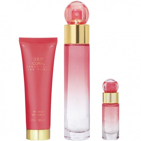Fragancia Para Dama Set 360° Coral Perry Ellis 100 ML