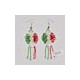 Aretes otomi tricolor mexicano n0002