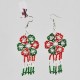 Aretes otomi tricolor mexicano n0005