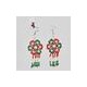 Aretes otomi tricolor mexicano n0005