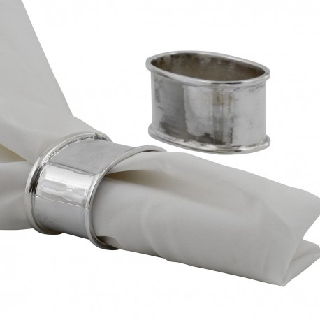 Set 2 servilleteros modelo ovalado - Plata ley .925