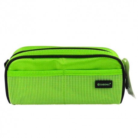 Lapicera rectangular verde con borde negro Sabonis