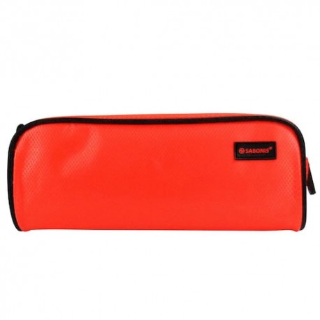 Lapicera rectangular mediana rojo con borde negro Sabonis