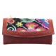 Cartera piel y bordado