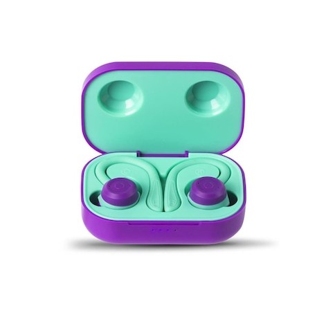 Audífonos STF Dash True Wireless Deportivos Morado/ Verde