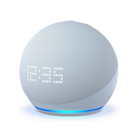Bocina inteligente Echo Dot 5ta generación con reloj azul