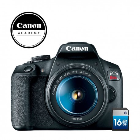 Camara Canon kit T7 EF-S 18–55mm + Curso Online ABC de la foto + SD 16GB