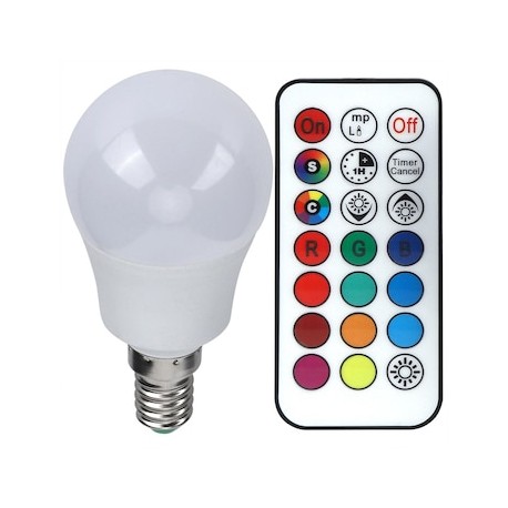 Foco LED Bytech con control remoto multicolor