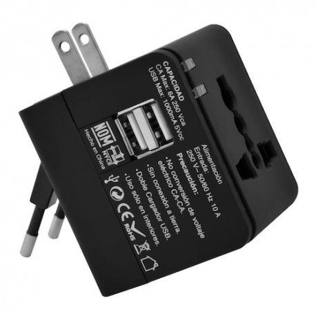 Adaptador Negro 2 Puertos USB No. 3
