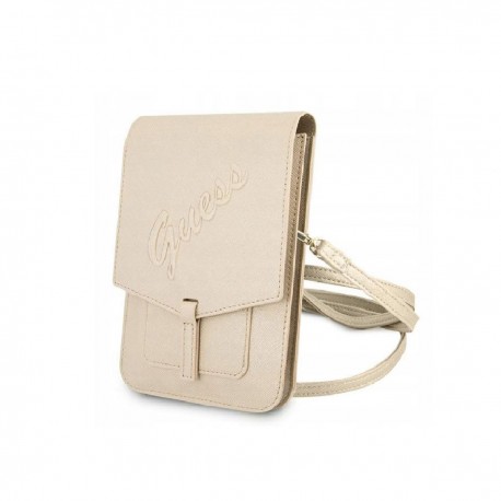 Funda Wallet Guess Saffiano Logo Vintage Beige