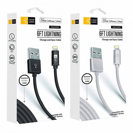 Kit Cables Lightning 2pzs. 1.80M y 1M Colors Case Logic