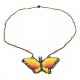Collar mariposa chaquira multicolor