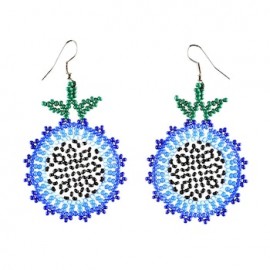 Aretes chaquira multicolor
