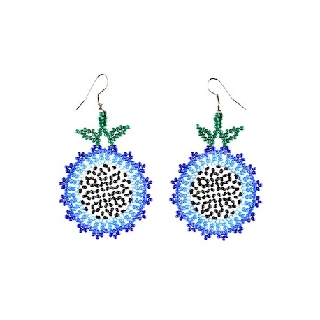 Aretes chaquira multicolor