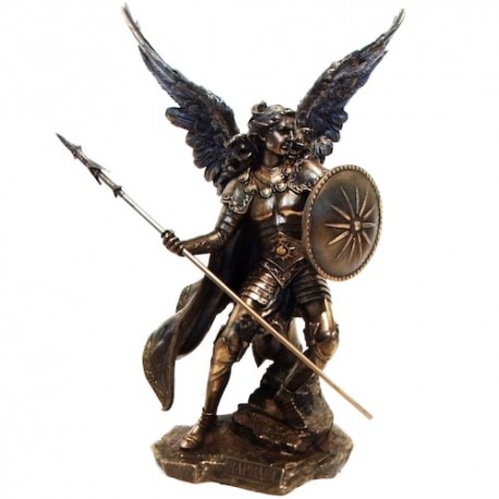 Figura Arcangel Rafael WU74697A4 Bronce