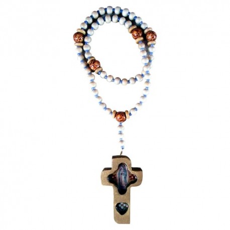 Rosario de madera Virgen de Guadalupe