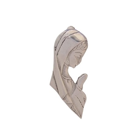Virgen orando de metal