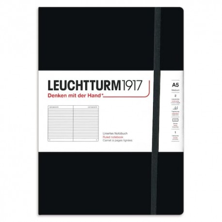 Cuaderno mediano rayada negro