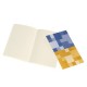 Set 2 Libretas Bolsillo Amarillo Ambar Azul Hoja Blanca Pasta Suave
