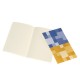 Set 2 Libretas Bolsillo Amarillo Ambar Azul Hoja Blanca Pasta Suave