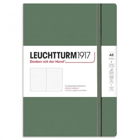 Cuaderno mediano punteado aceituna