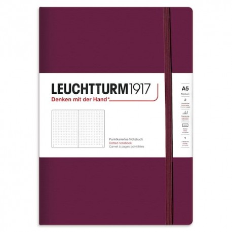 Cuaderno mediano punteado puerto rojo