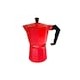 Cafetera Steiner de aluminio, para preparar espresso, color rojo, 6 tazas