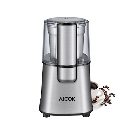 Molino de café eléctrico acero inoxidable Aicok