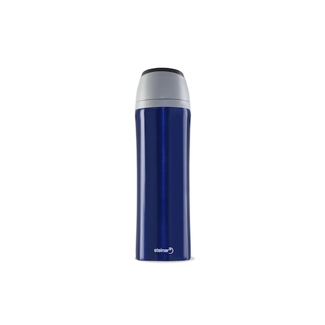 Termo Steiner de acero inoxidable, doble pared, 450ml, color azul