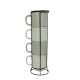 Home Nature 4 tazas apilables gris y blanco