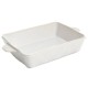 Refractario rectangular 15.6 blanco reactivo de ceramica