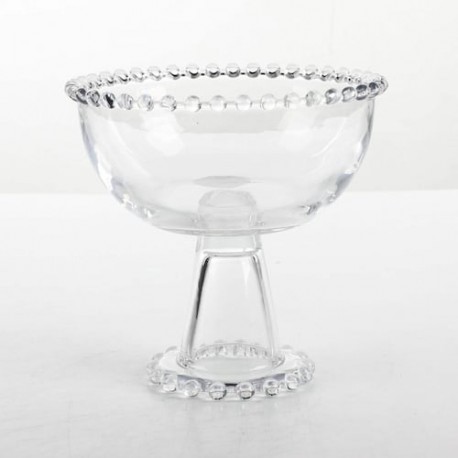 Tazon de servicio con pedestal 8.1 de vidrio transparente