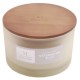 Vela 16oz melon - base de vidrio y tapa de madera