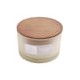 Vela 16oz melon - base de vidrio y tapa de madera