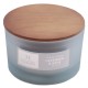 Vela 16oz lavanda - base de vidrio y tapa de madera