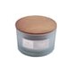 Vela 16oz lavanda - base de vidrio y tapa de madera