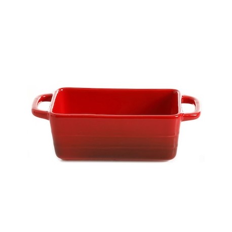 Appleton 12oz mini refractario de ceramica color rojo degradado