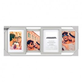 Portarretrato Collage Frame 4x6 para 4 fotos gris