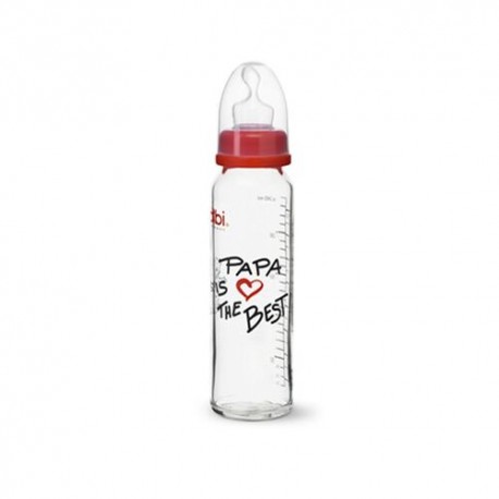 Biberón anti cólico cuello estandar 240 ml. Vidrio PAPA